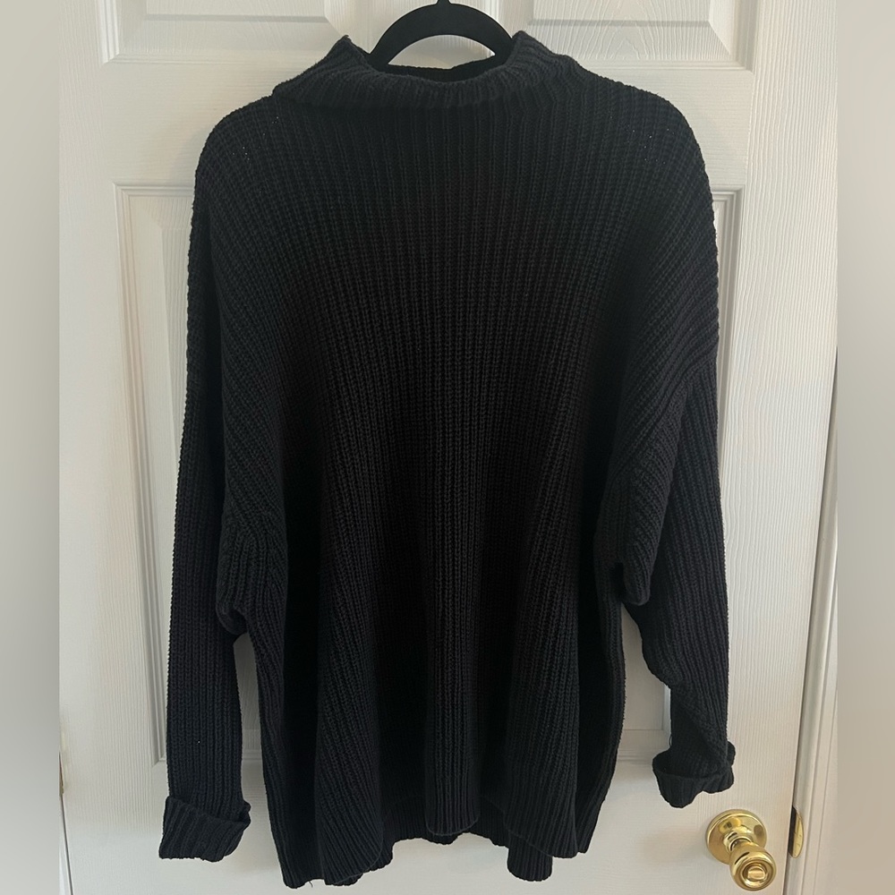 American Eagle black mockneck sweater